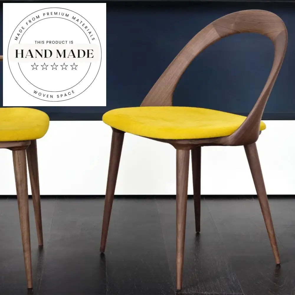 Modern Nordic Solid Wood Open Oval Back Restaurant Dining Chair