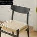 Modern Nordic Solid Wood Rattan Seat Dining Cafe Chair for Leisure Areas