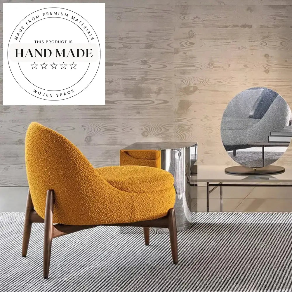 Modern Nordic Solid Wood Recliner Lounge Armchair for Living Room