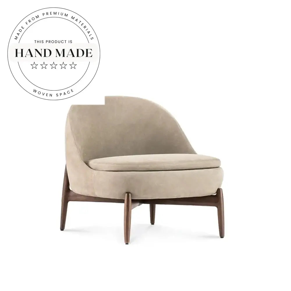 Modern Nordic Solid Wood Recliner Lounge Armchair for Living Room