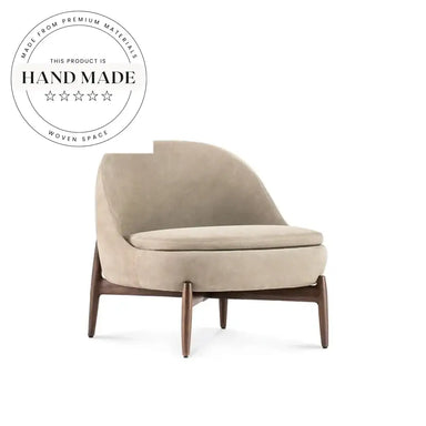 Modern Nordic Solid Wood Recliner Lounge Armchair for Living Room