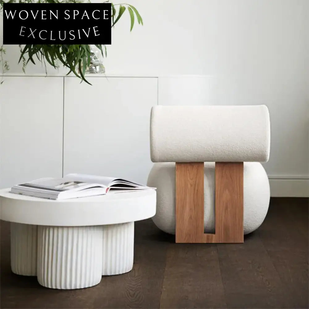 Modern Nordic Solid Wood Round Living Room Center Coffee Table