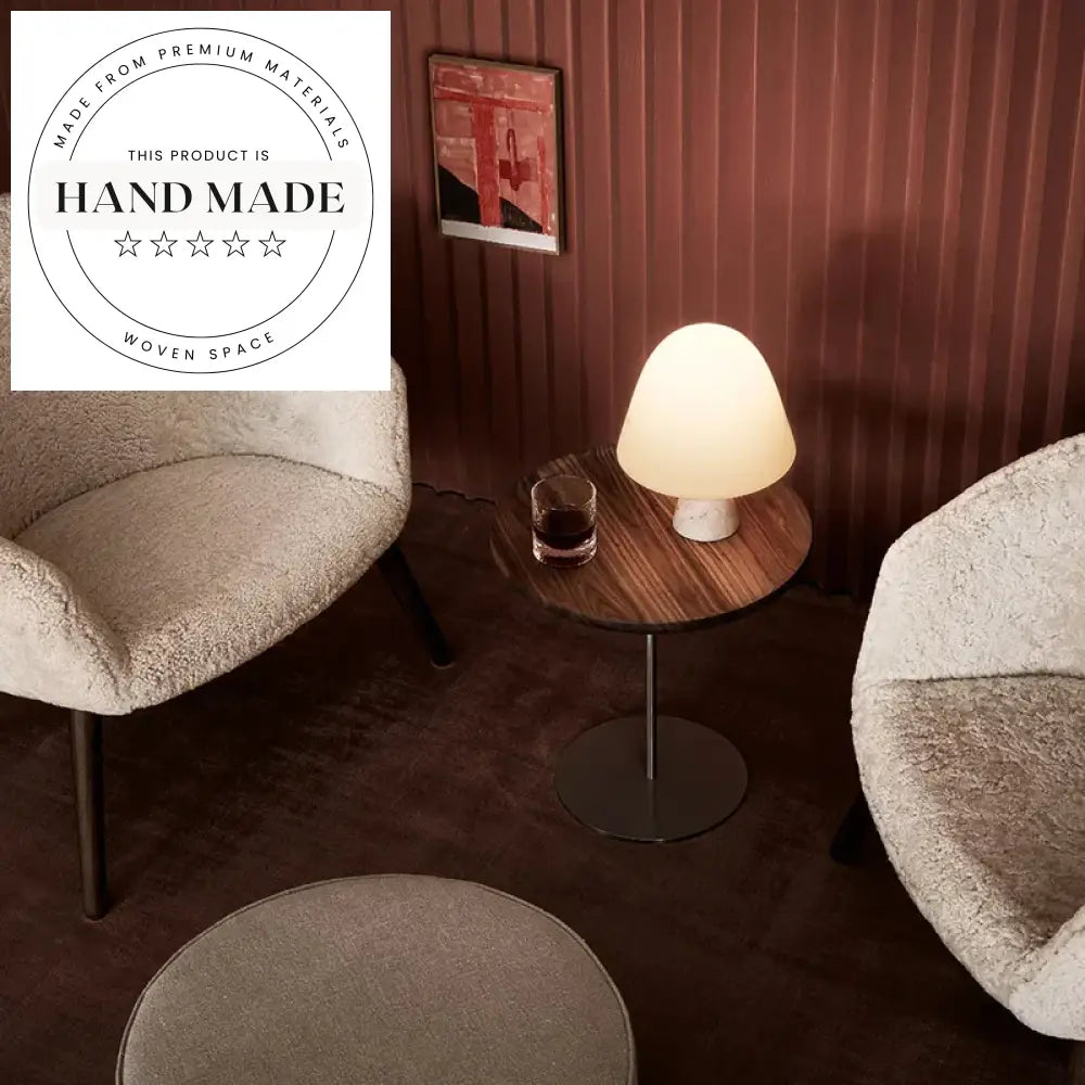 Modern Nordic Solid Wood Round Luxury Sofa Side Table