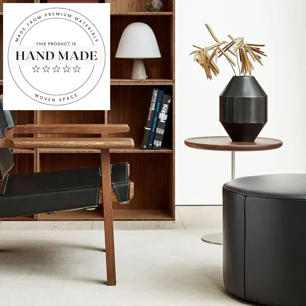 Modern Nordic Solid Wood Round Luxury Sofa Side Table