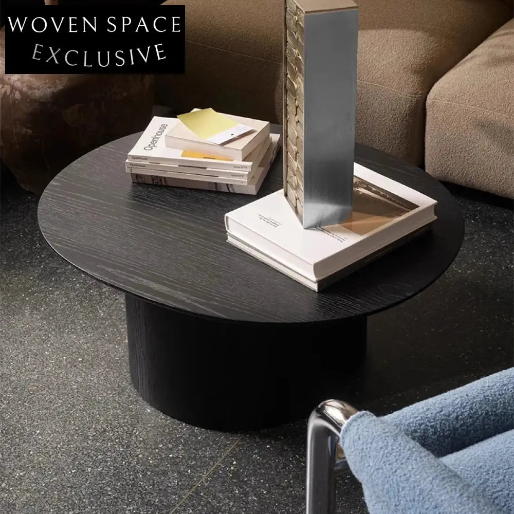 Modern Nordic Solid Wood Round Nesting Coffee Table Set for Living Room