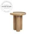 Modern Nordic Solid Wood Round Tray Living Room Side Table