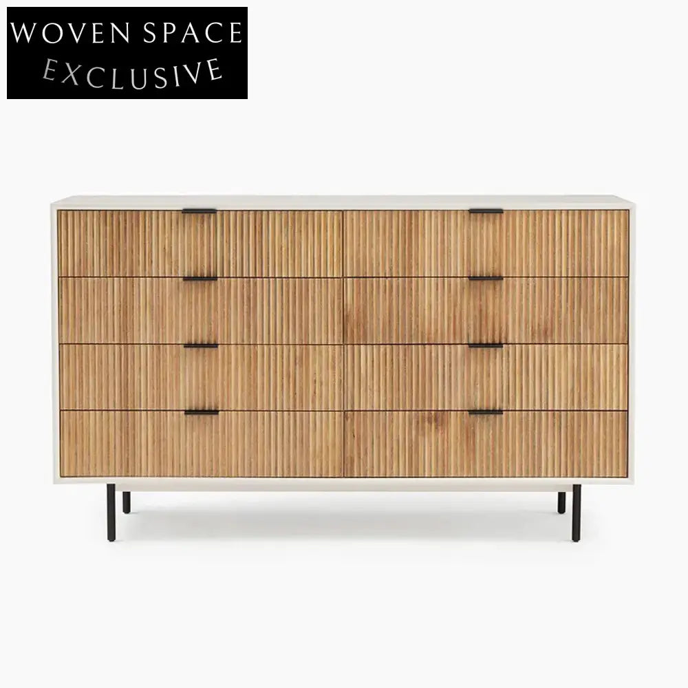 Modern Nordic Solid Wood Sideboard: Elegant Living Room Console Table Storage