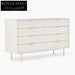 Modern Nordic Solid Wood Sideboard: Elegant Living Room Console Table Storage