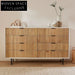 Modern Nordic Solid Wood Sideboard: Elegant Living Room Console Table Storage