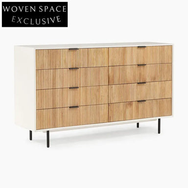 Modern Nordic Solid Wood Sideboard: Elegant Living Room Console Table Storage