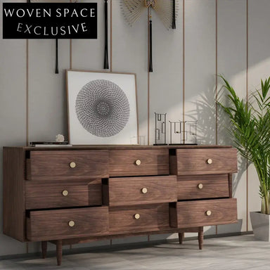 Modern Nordic Solid Wood Sideboard Entryway Storage Cabinet with Doors