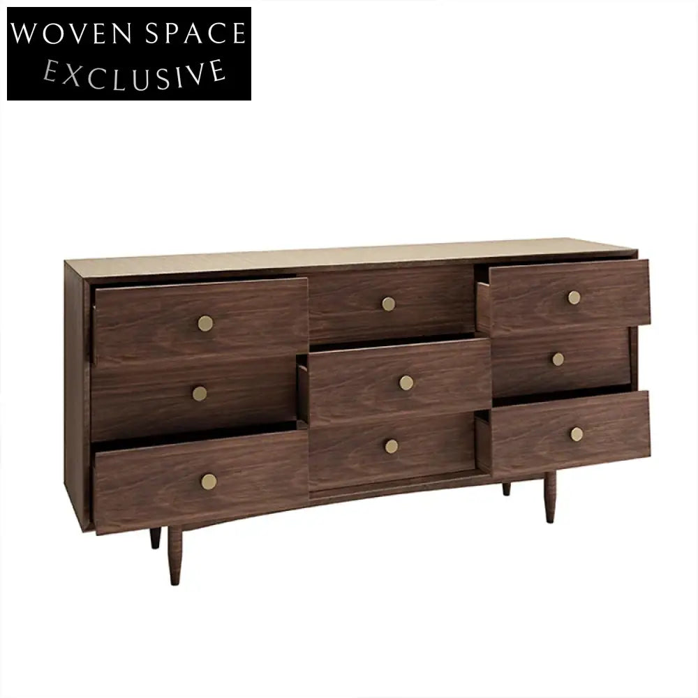 Modern Nordic Solid Wood Sideboard Entryway Storage Cabinet with Doors