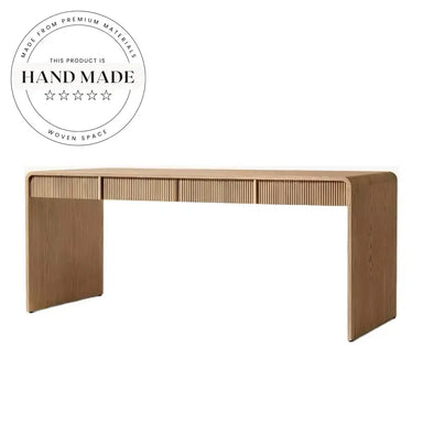 Modern Nordic Solid Wood Storage Study Table Computer Desk