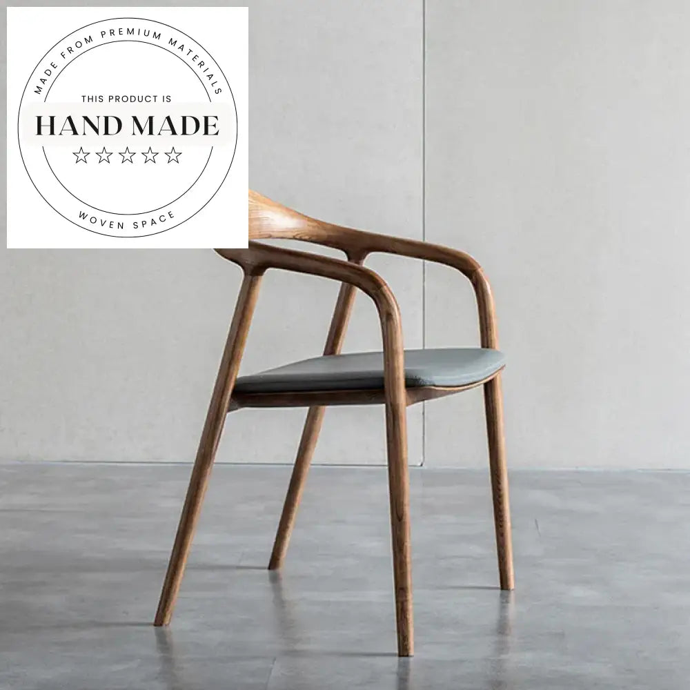 Modern Nordic Solid Wood Upholstered Dining Chair for Home & Hotel