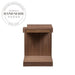 Modern Nordic Solid Wood Walnut Finish 40cm Square Side Table