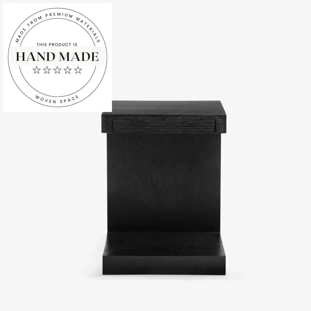 Modern Nordic Solid Wood Walnut Finish 40cm Square Side Table