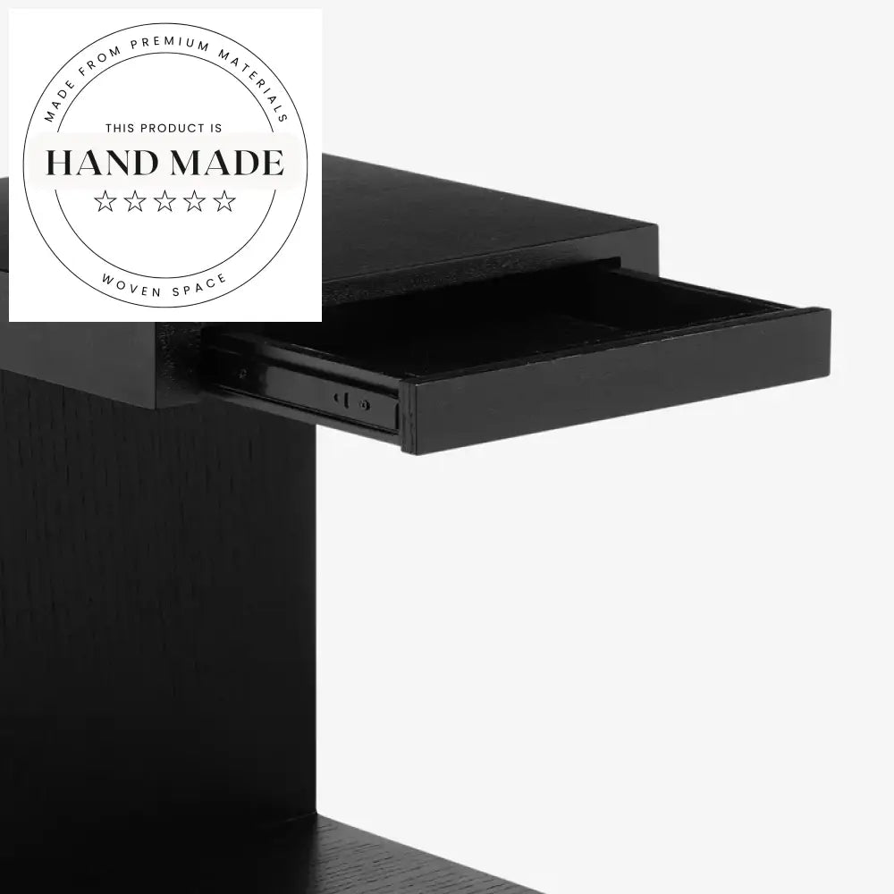 Modern Nordic Solid Wood Walnut Finish 40cm Square Side Table