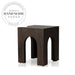 Modern Nordic Square Dark Wood Sofa Corner End Side Table