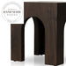Modern Nordic Square Dark Wood Sofa Corner End Side Table