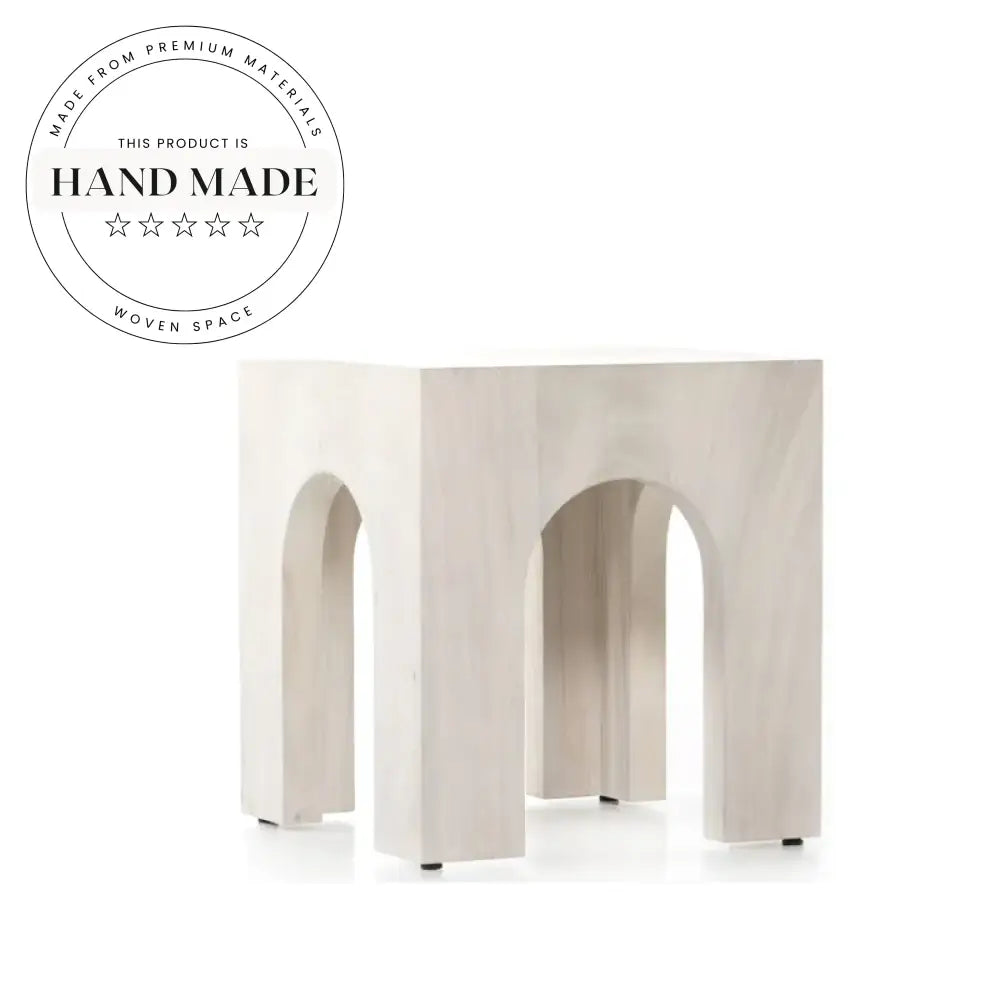 Modern Nordic Square Dark Wood Sofa Corner End Side Table