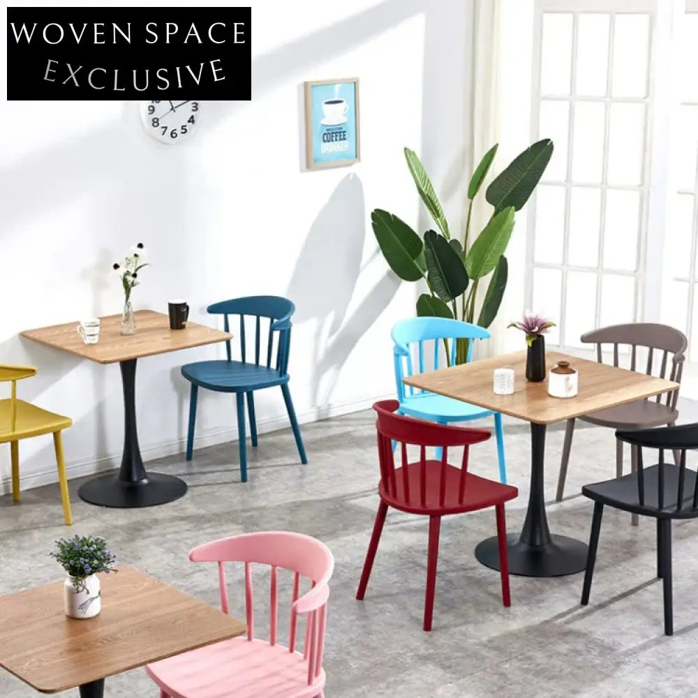 Modern Nordic Square Solid Wood Dining Table with Fiberglass Base