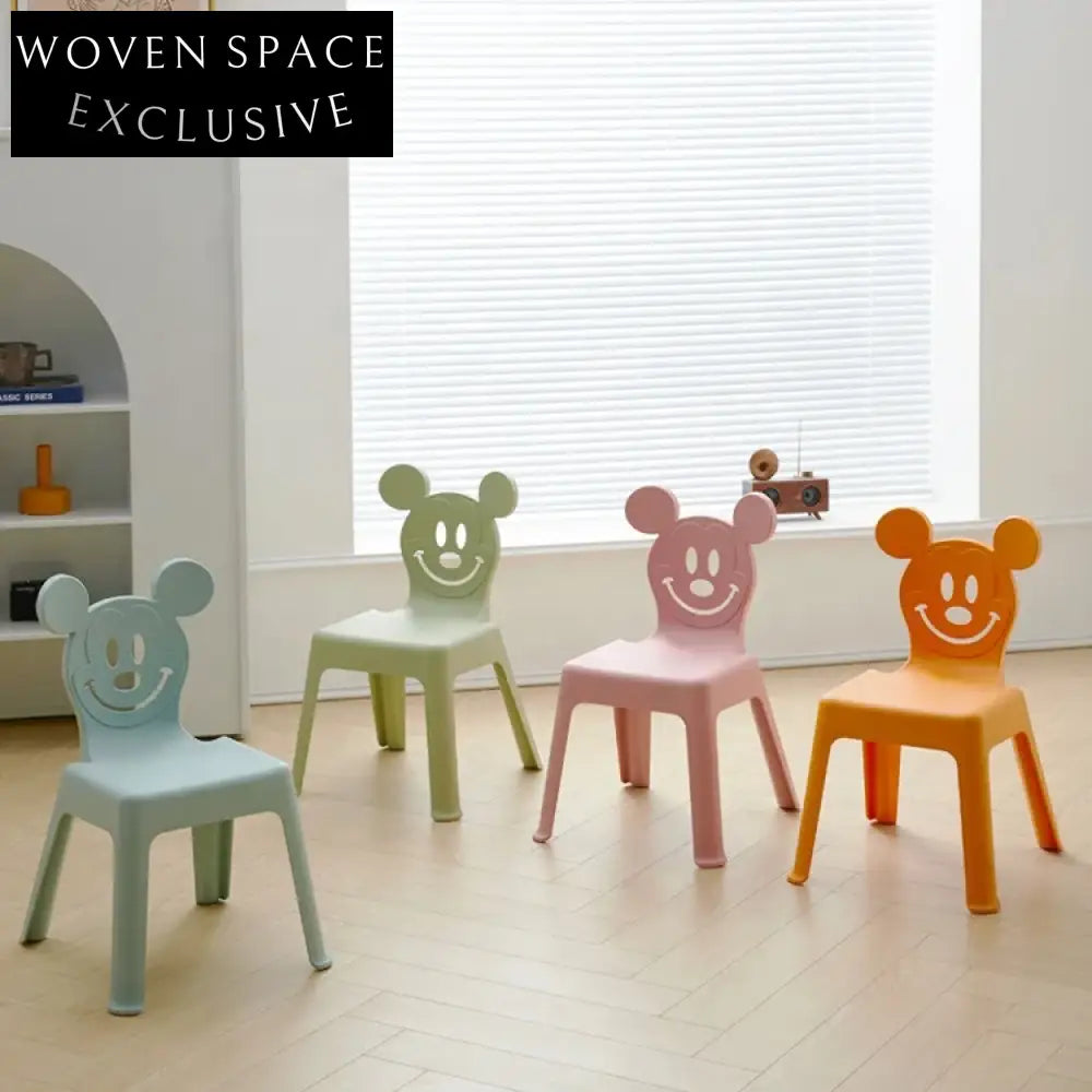 Modern Nordic Stackable Kids Plastic Dining Chair Armless Leisure Seat