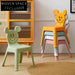 Modern Nordic Stackable Kids Plastic Dining Chair Armless Leisure Seat