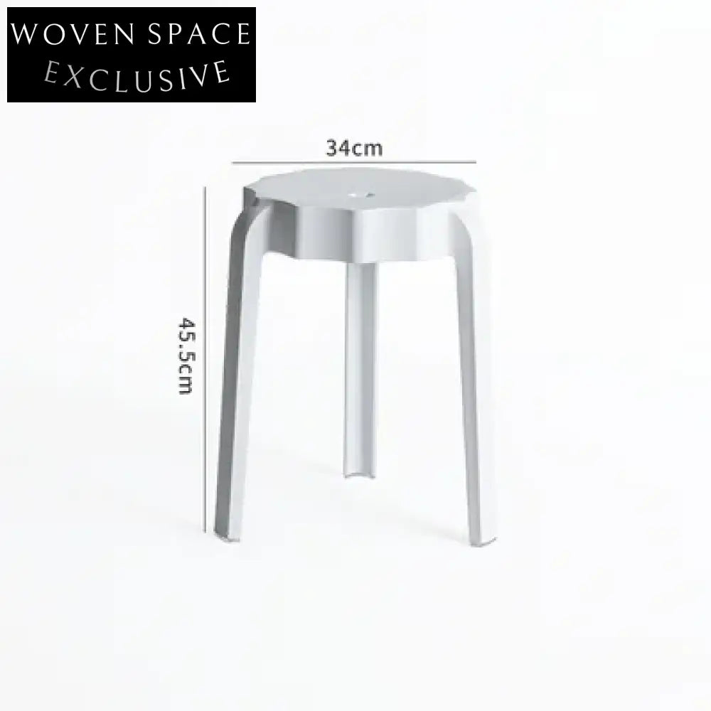 Modern Nordic Stackable Round Plastic Dining & Home Stool