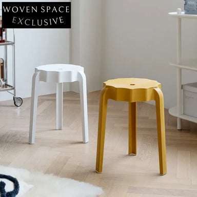 Modern Nordic Stackable Round Plastic Dining & Home Stool