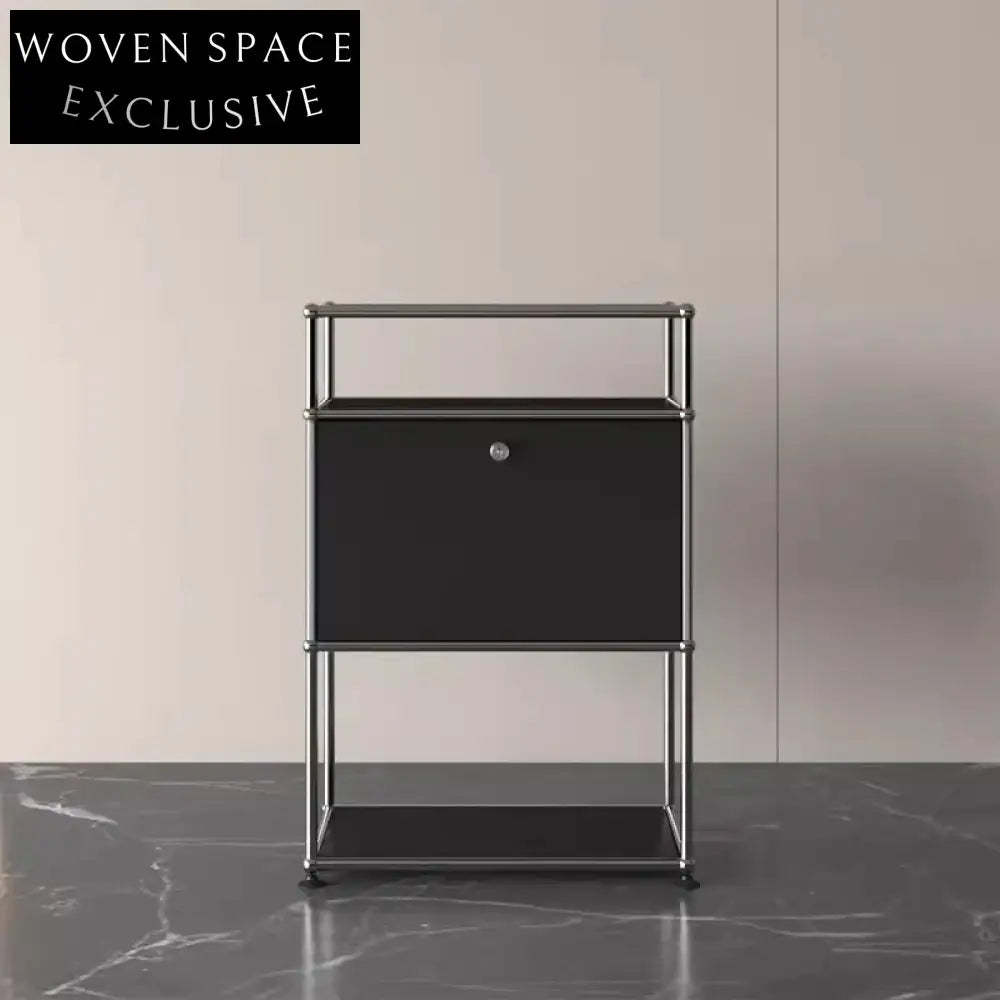 Modern Nordic Stainless Steel Console Cabinet - Versatile Storage Sideboard for Home