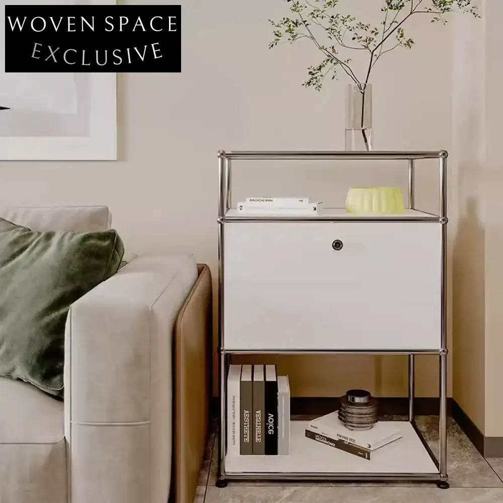 Modern Nordic Stainless Steel Console Cabinet - Versatile Storage Sideboard for Home