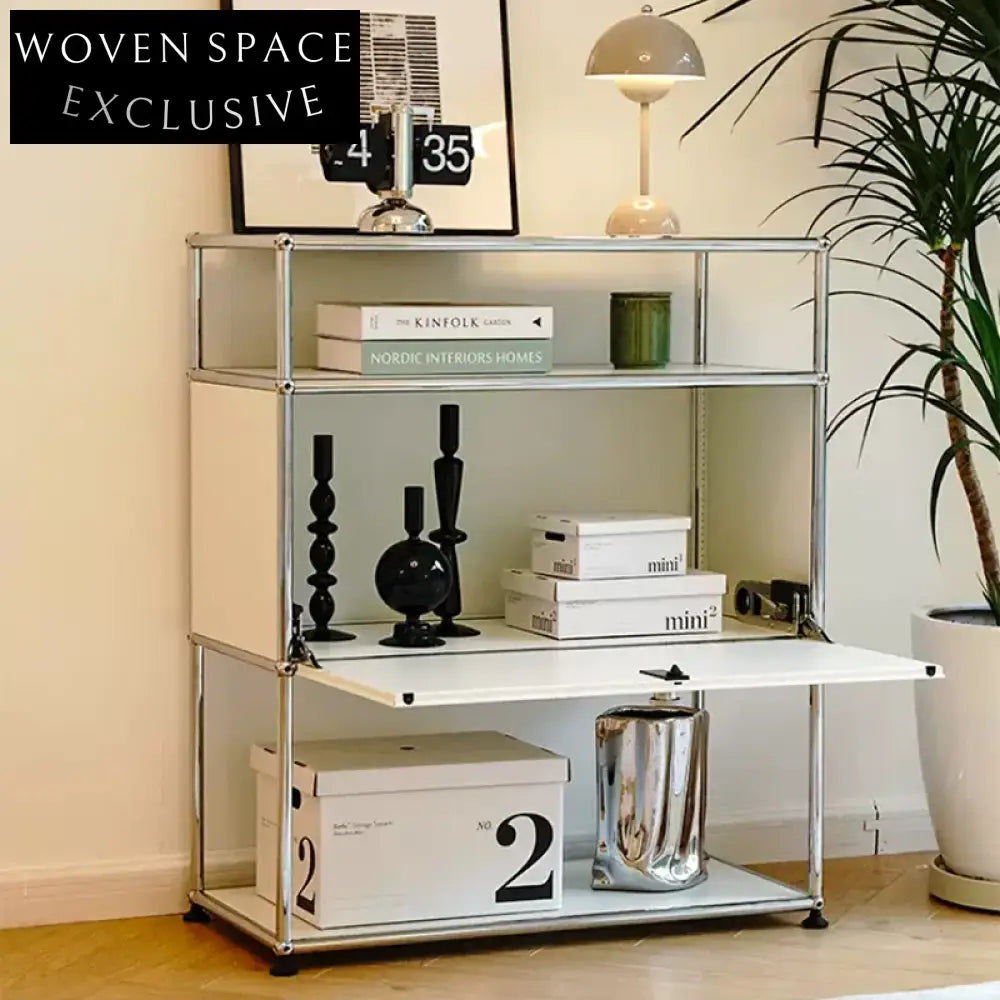 Modern Nordic Stainless Steel Console Cabinet - Versatile Storage Sideboard for Home