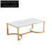 Modern Nordic Stainless Steel Marble Coffee Table - Rectangular and Round Styles