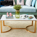 Modern Nordic Stainless Steel Marble Coffee Table - Rectangular and Round Styles