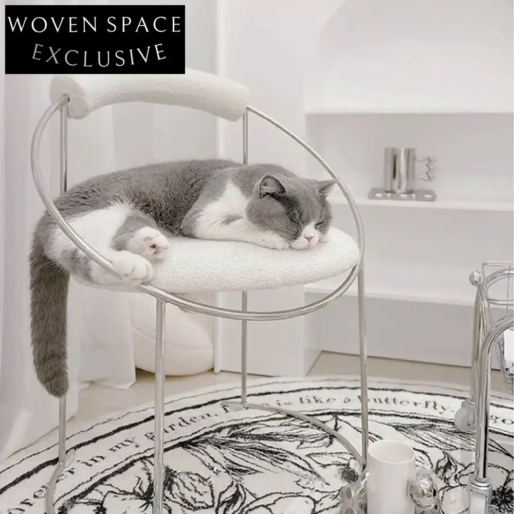 Modern Nordic Stainless Steel Upholstered Metal Leisure Dining Side Chair