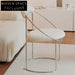 Modern Nordic Stainless Steel Upholstered Metal Leisure Dining Side Chair