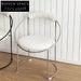 Modern Nordic Stainless Steel Upholstered Metal Leisure Dining Side Chair