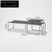 Modern Nordic Stainless Wood Top Combination Living Room Coffee Table Set