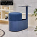 Modern Nordic Storage Ottoman with Round Table and Creative Accent Piece