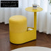 Modern Nordic Storage Ottoman with Round Table and Creative Accent Piece