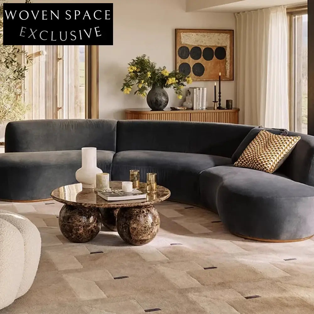 Modern Nordic Style Geometric Polyester Area Rug - Thick 13mm Rectangular Carpet