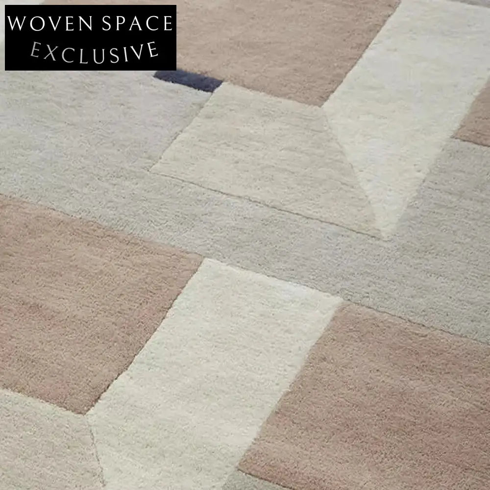 Modern Nordic Style Geometric Polyester Area Rug - Thick 13mm Rectangular Carpet