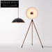 Modern Nordic Style LED Corner Floor Lamp with Metal and Wood Base