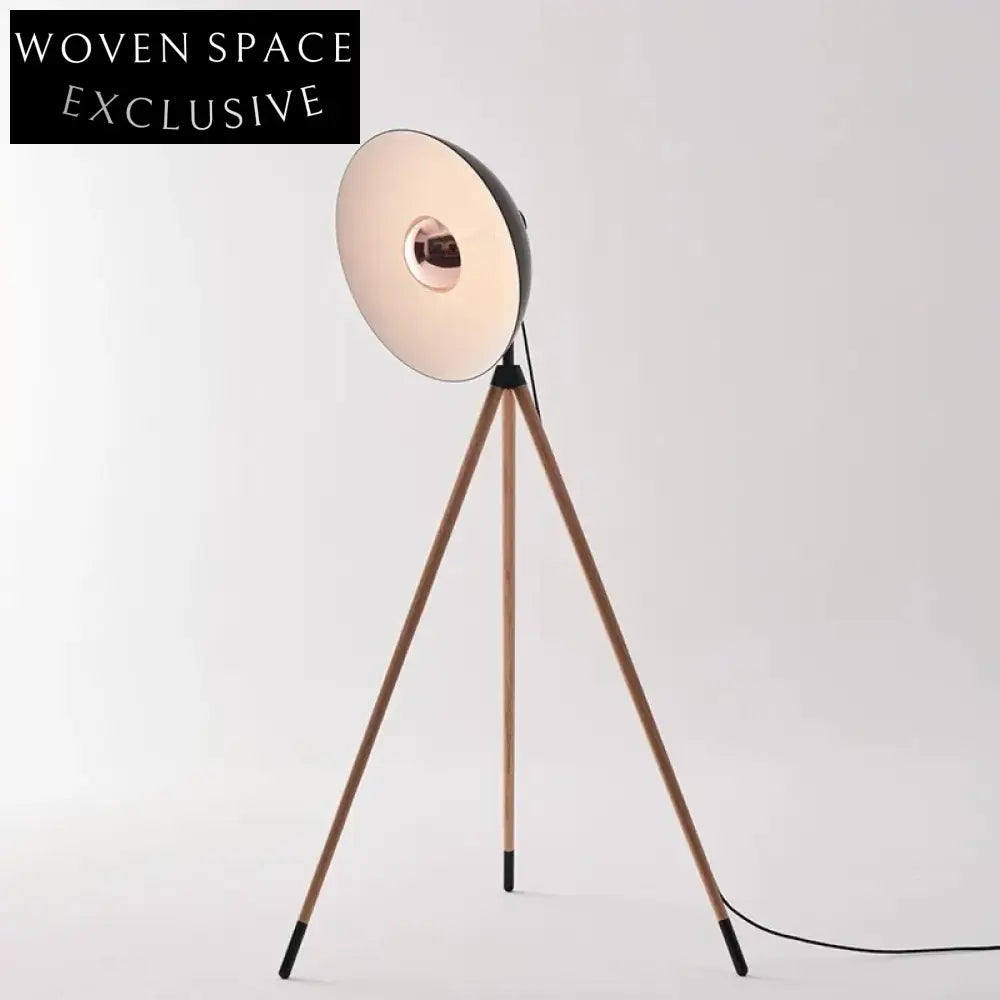 Modern Nordic Style LED Corner Floor Lamp with Metal and Wood Base