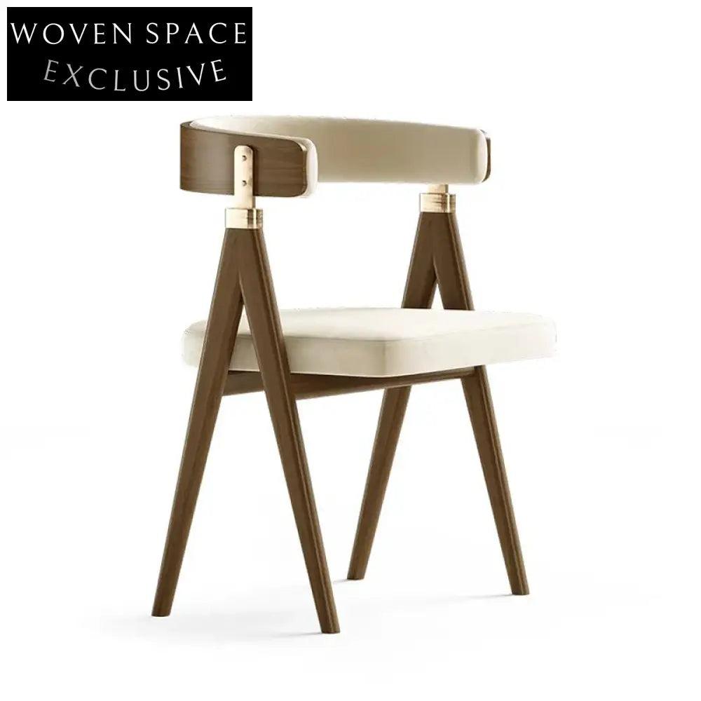 Modern Nordic Style Upholstered Fabric Dining Chair for Home & Restaurant
