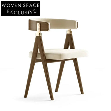 Modern Nordic Style Upholstered Fabric Dining Chair for Home & Restaurant