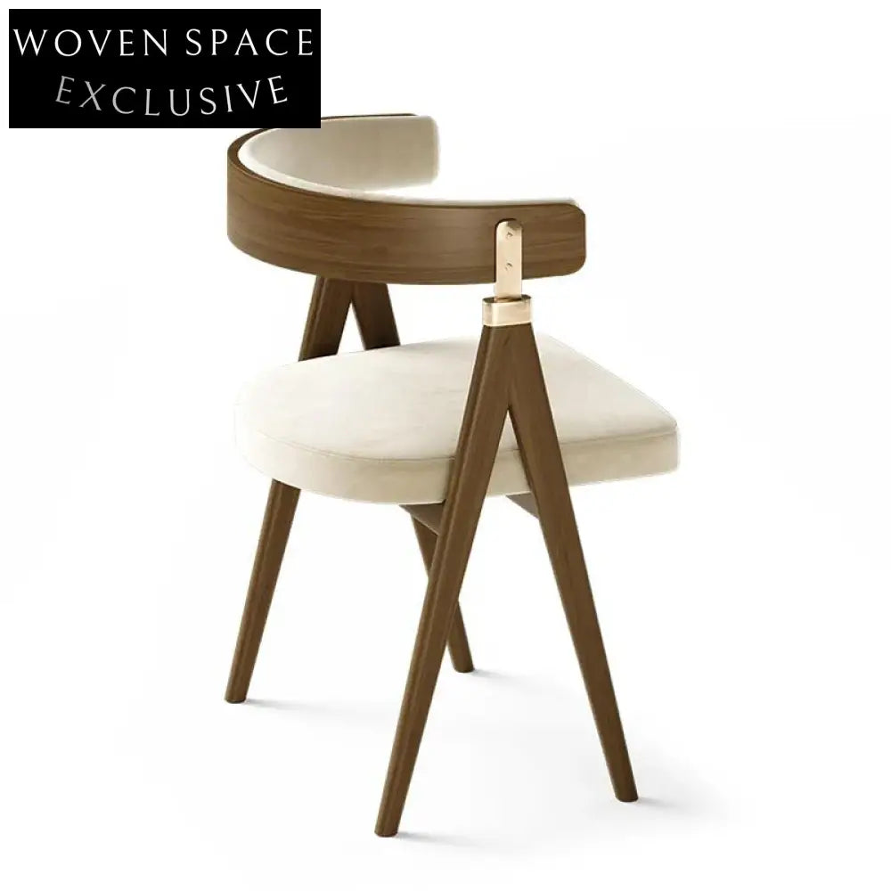 Modern Nordic Style Upholstered Fabric Dining Chair for Home & Restaurant