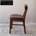 Modern Nordic Style Wooden Dining Chair with PU Leather Seat for Restaurant Home