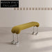Modern Nordic Teddy Boucle Fabric Long Bench Ottoman with Metal Legs