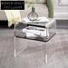 Modern Nordic Transparent Acrylic Bedside Table – Stylish Plastic Nightstand